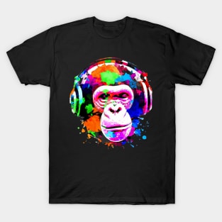 Headphones On Chimp T-Shirt